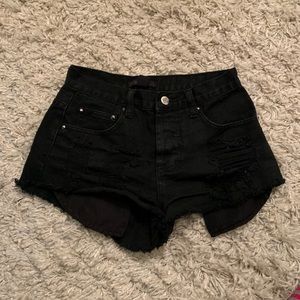Forever 21 Black Jean Shorts